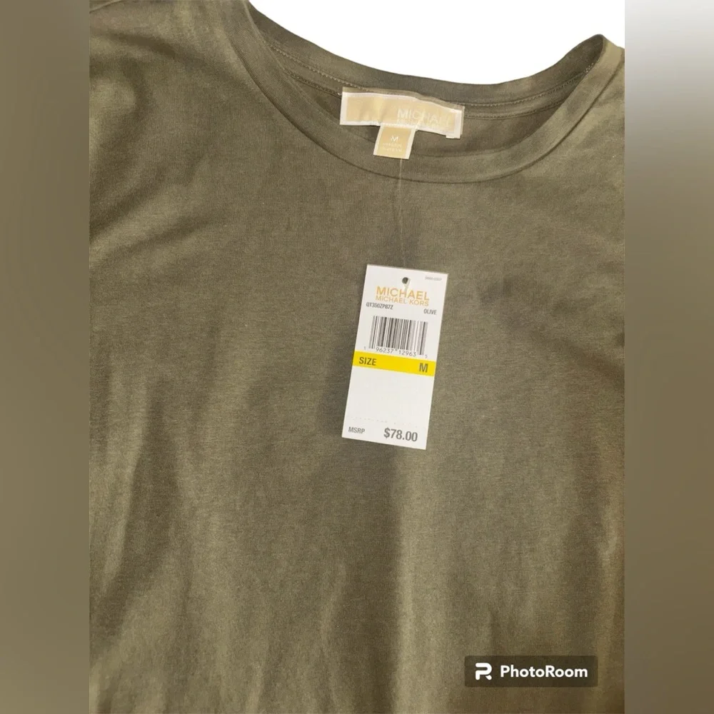 COPY - BNWT MK army green logo top - Picture 3 of 7